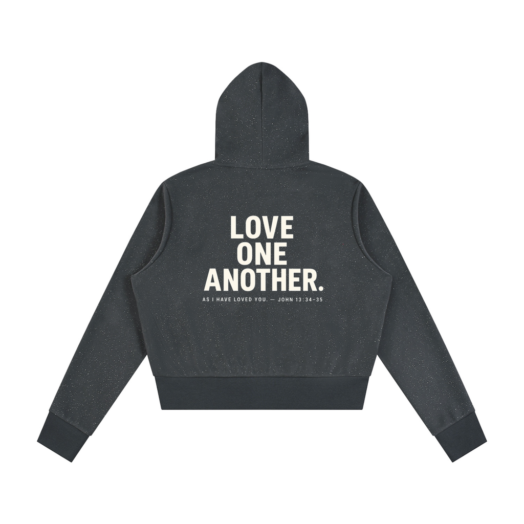 MADE TO LOVE — Women's Speckled Zip Hoodie