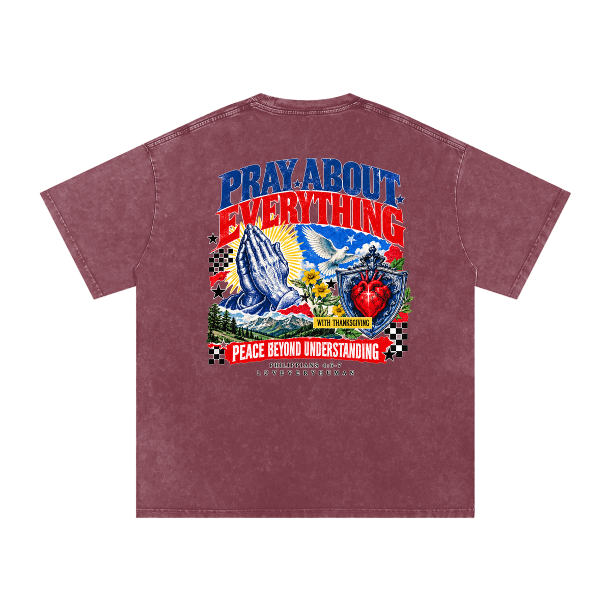 Pray About Everything Oversized Tee