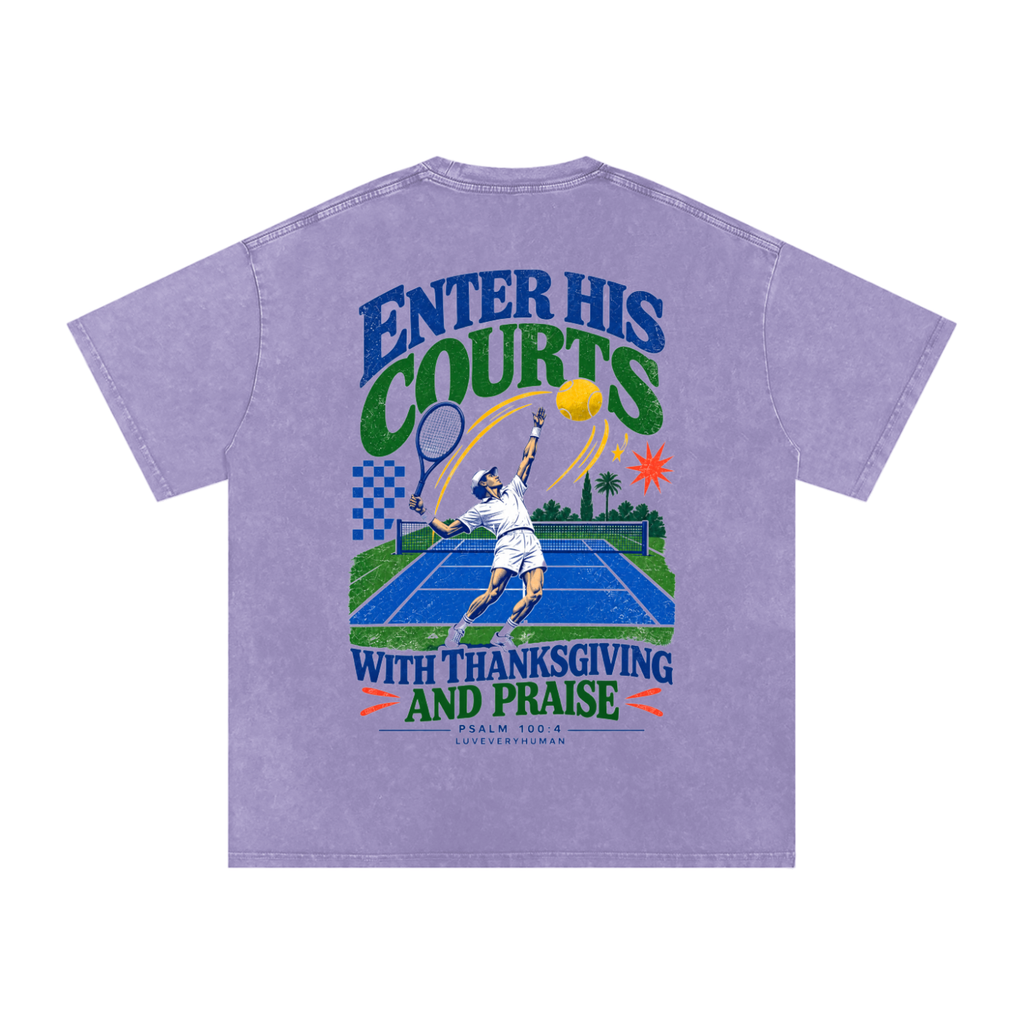 Enter His Courts Oversized Tee