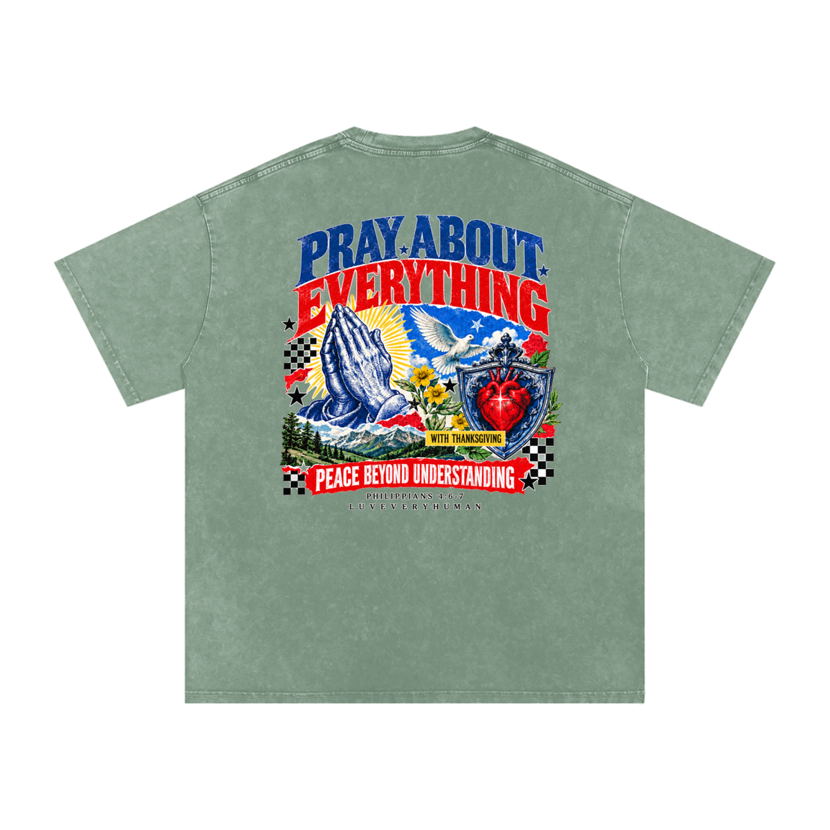 Pray About Everything Oversized Tee