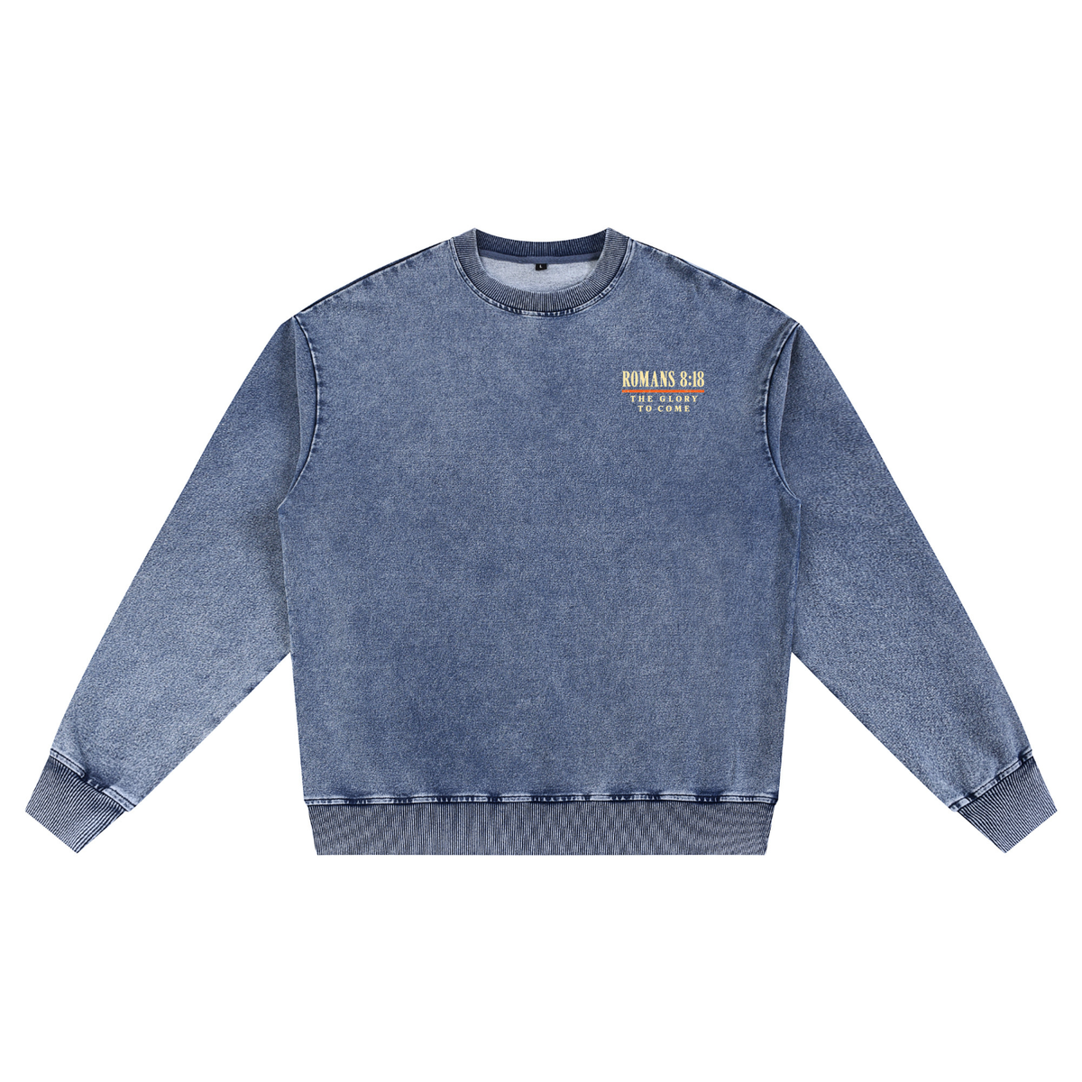 The Glory to Come | Oversized Snow-Wash Crewneck