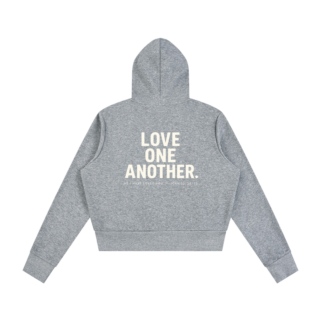 MADE TO LOVE — Women's Speckled Zip Hoodie