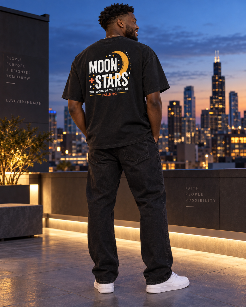MOON + STARS TEE