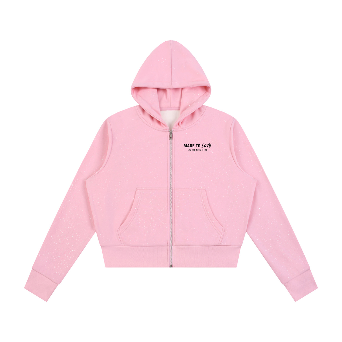 MADE TO LOVE — Women's Speckled Zip Hoodie