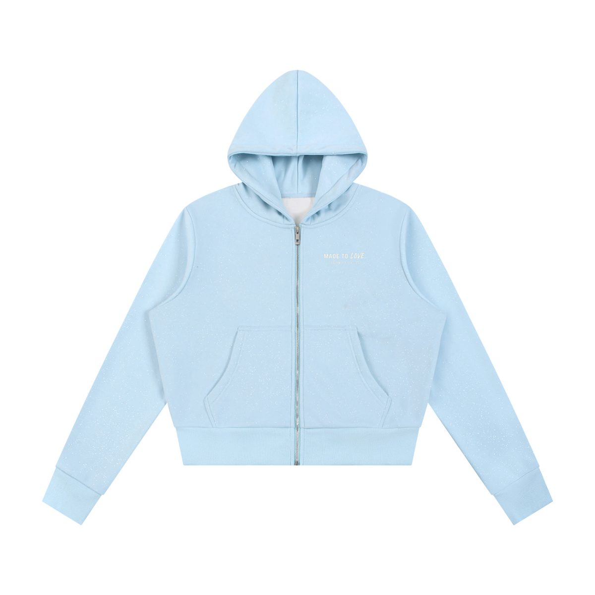MADE TO LOVE — Women's Speckled Zip Hoodie