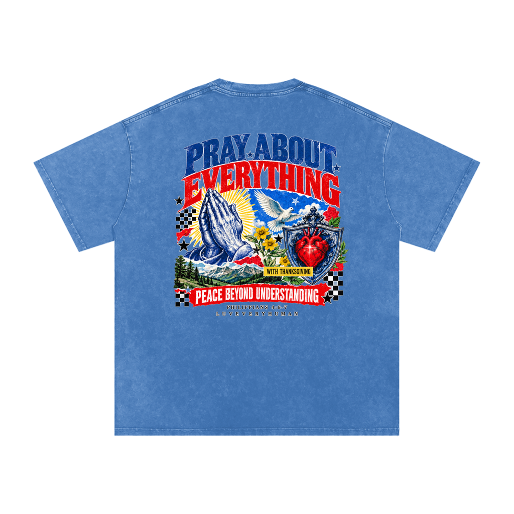 Pray About Everything Oversized Tee