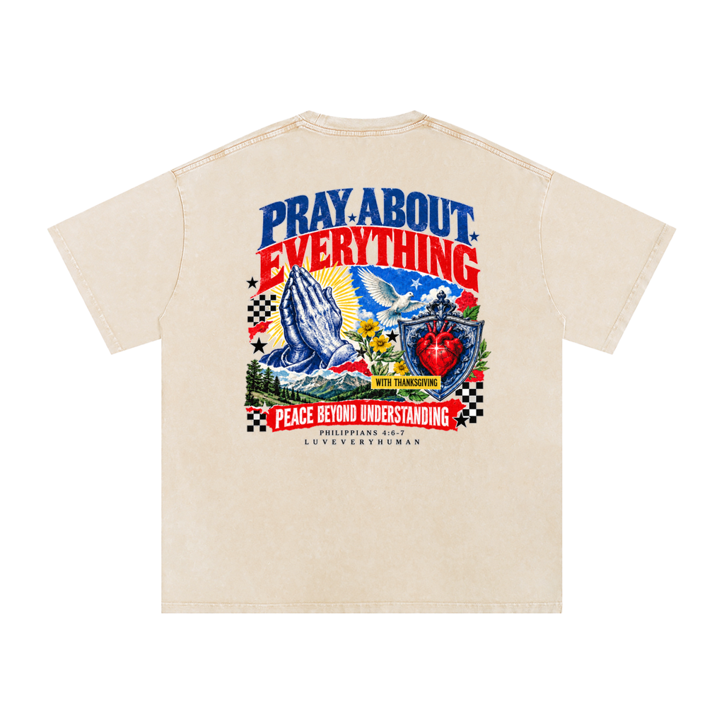 Pray About Everything Oversized Tee