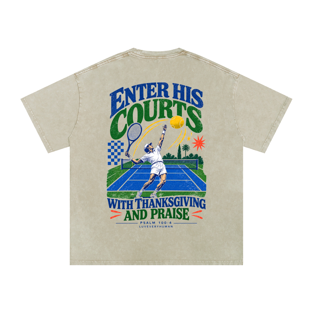 Enter His Courts Oversized Tee