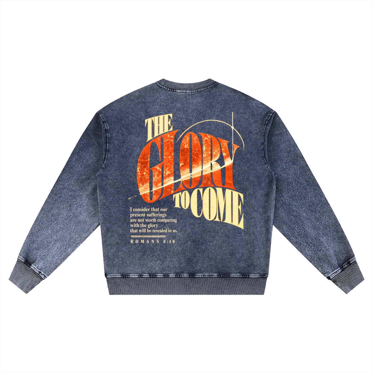 The Glory to Come | Oversized Snow-Wash Crewneck