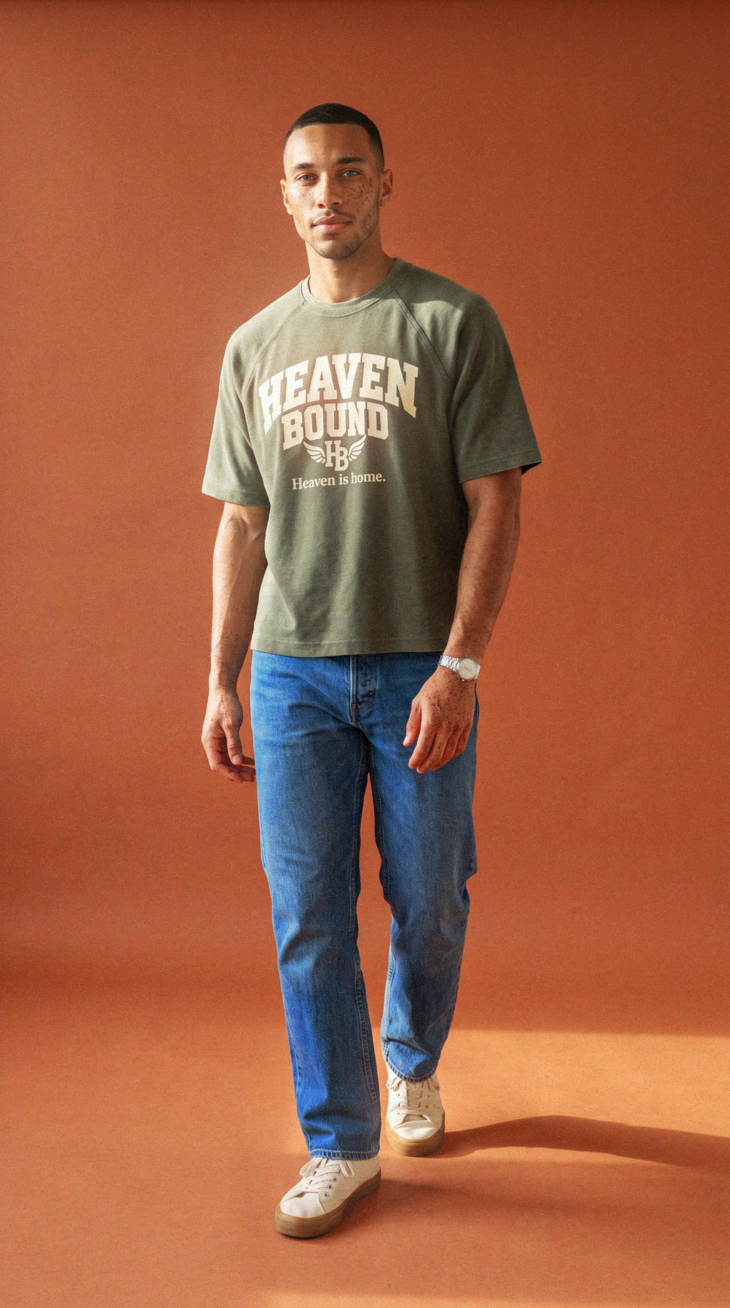 Heaven Bound Collegiate Waffle Tee