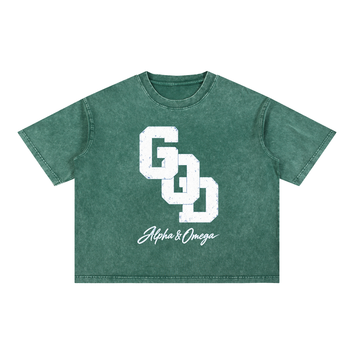 GOD | Alpha & Omega Mineral Wash Boxy Tee