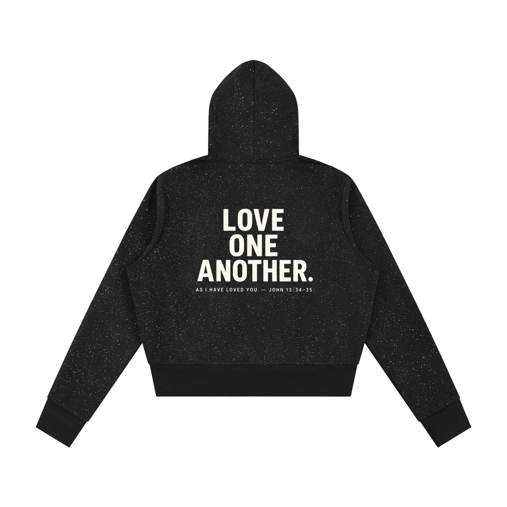 MADE TO LOVE — Women's Speckled Zip Hoodie