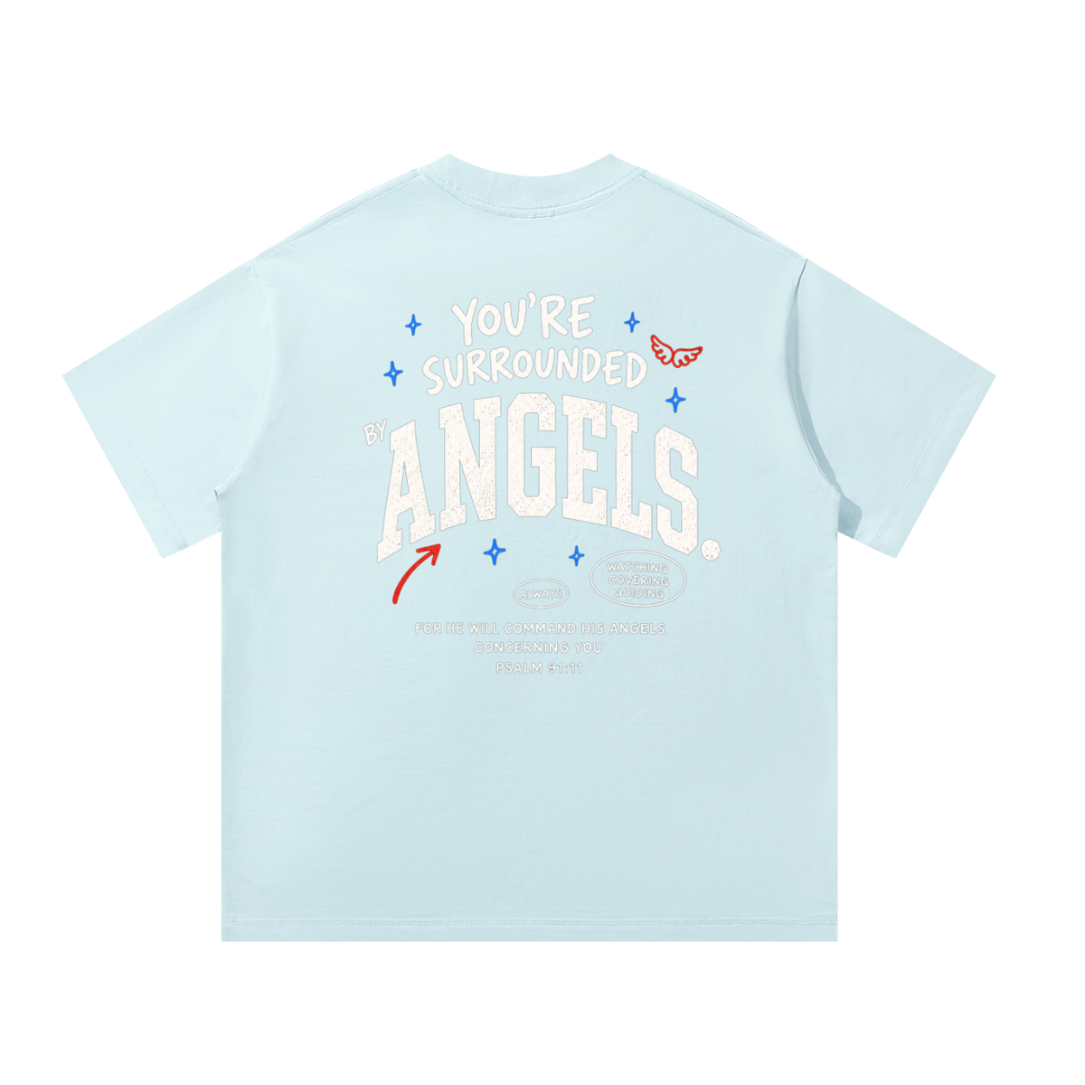 Surrounded by Angels | Unisex Oversized Tee