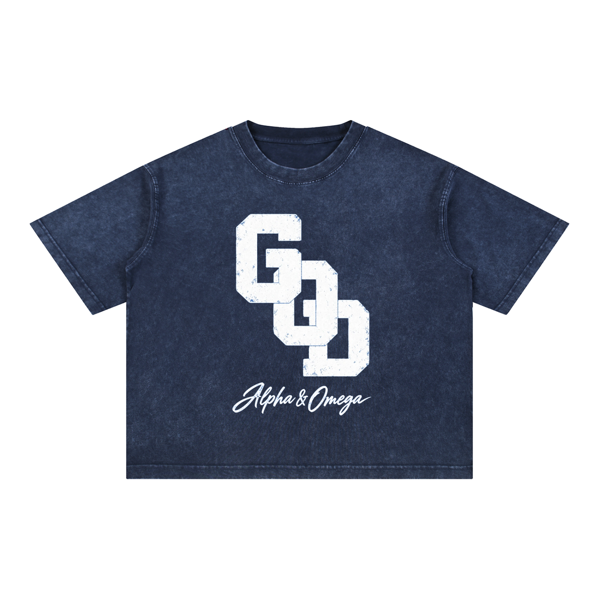 GOD | Alpha & Omega Mineral Wash Boxy Tee