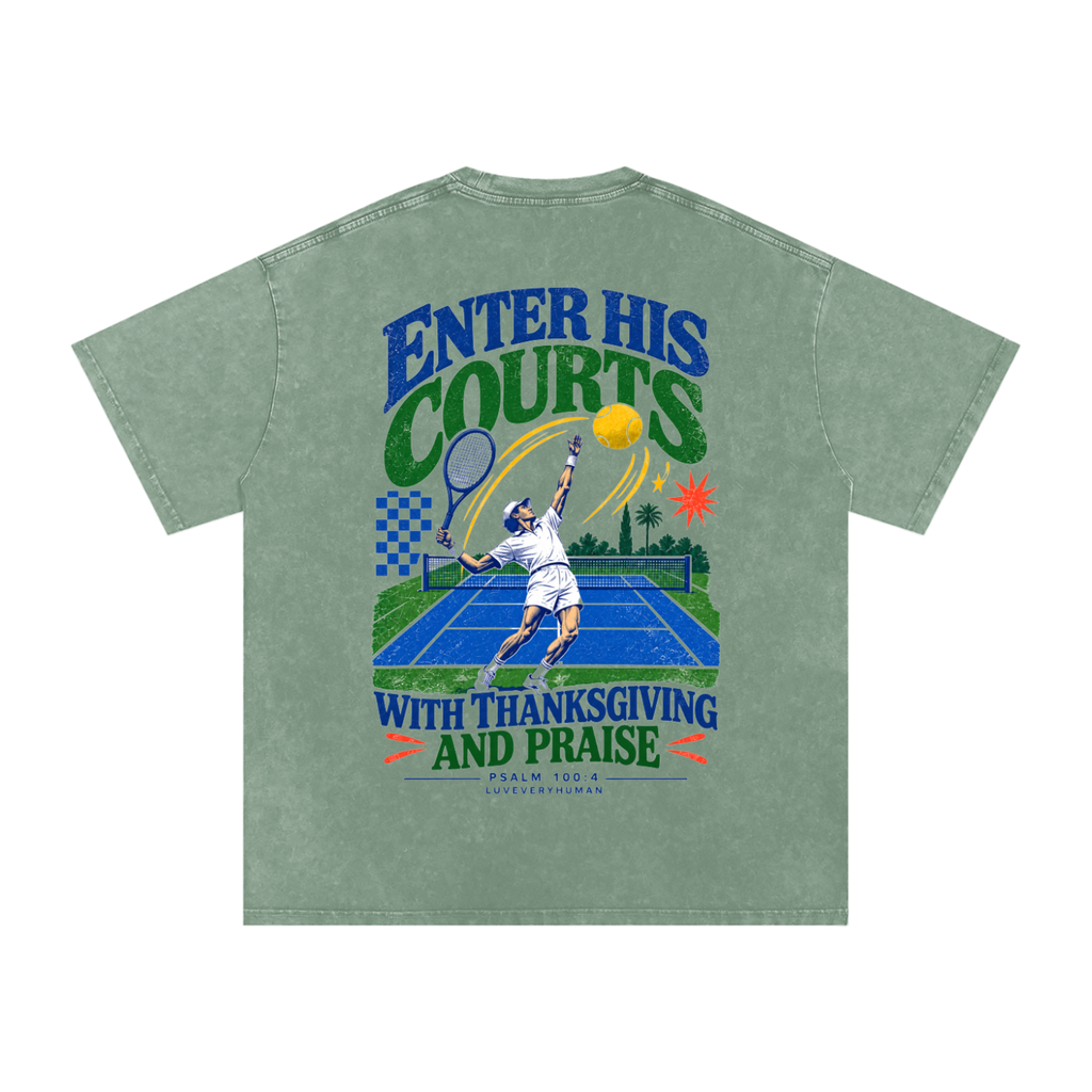 Enter His Courts Oversized Tee