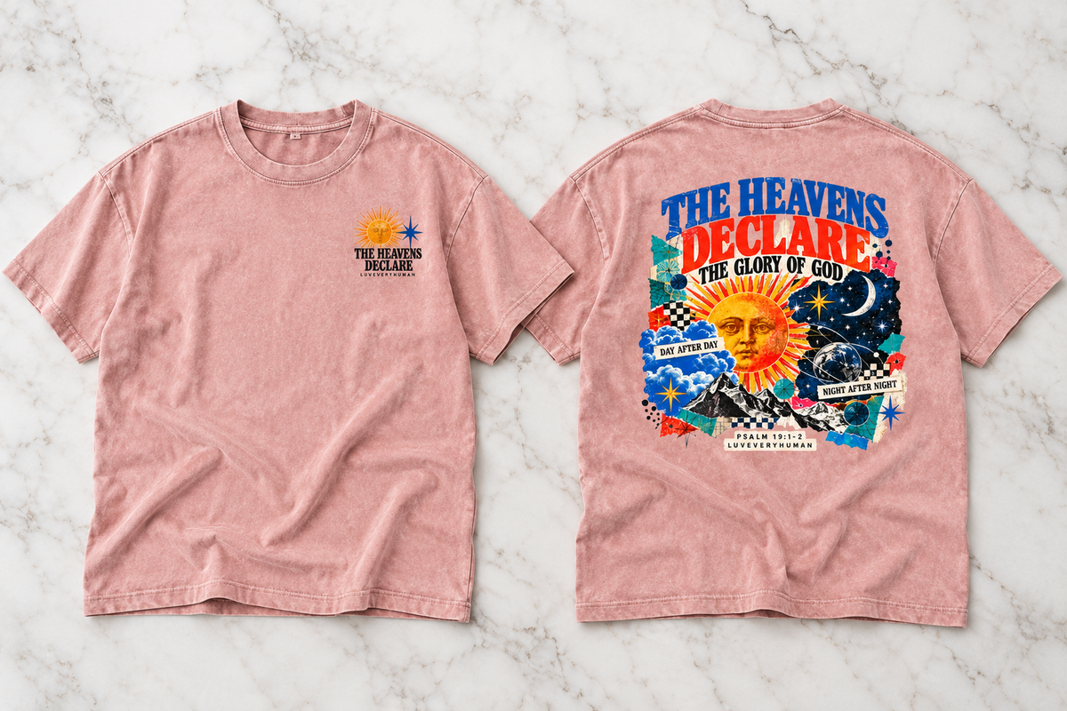 The Heavens Declare Oversized Tee