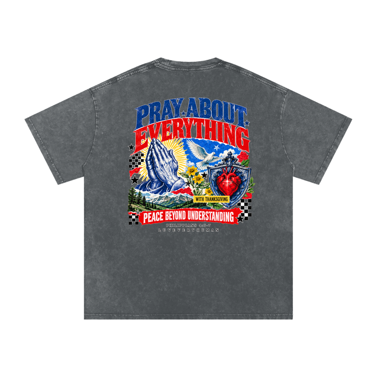 Pray About Everything Oversized Tee
