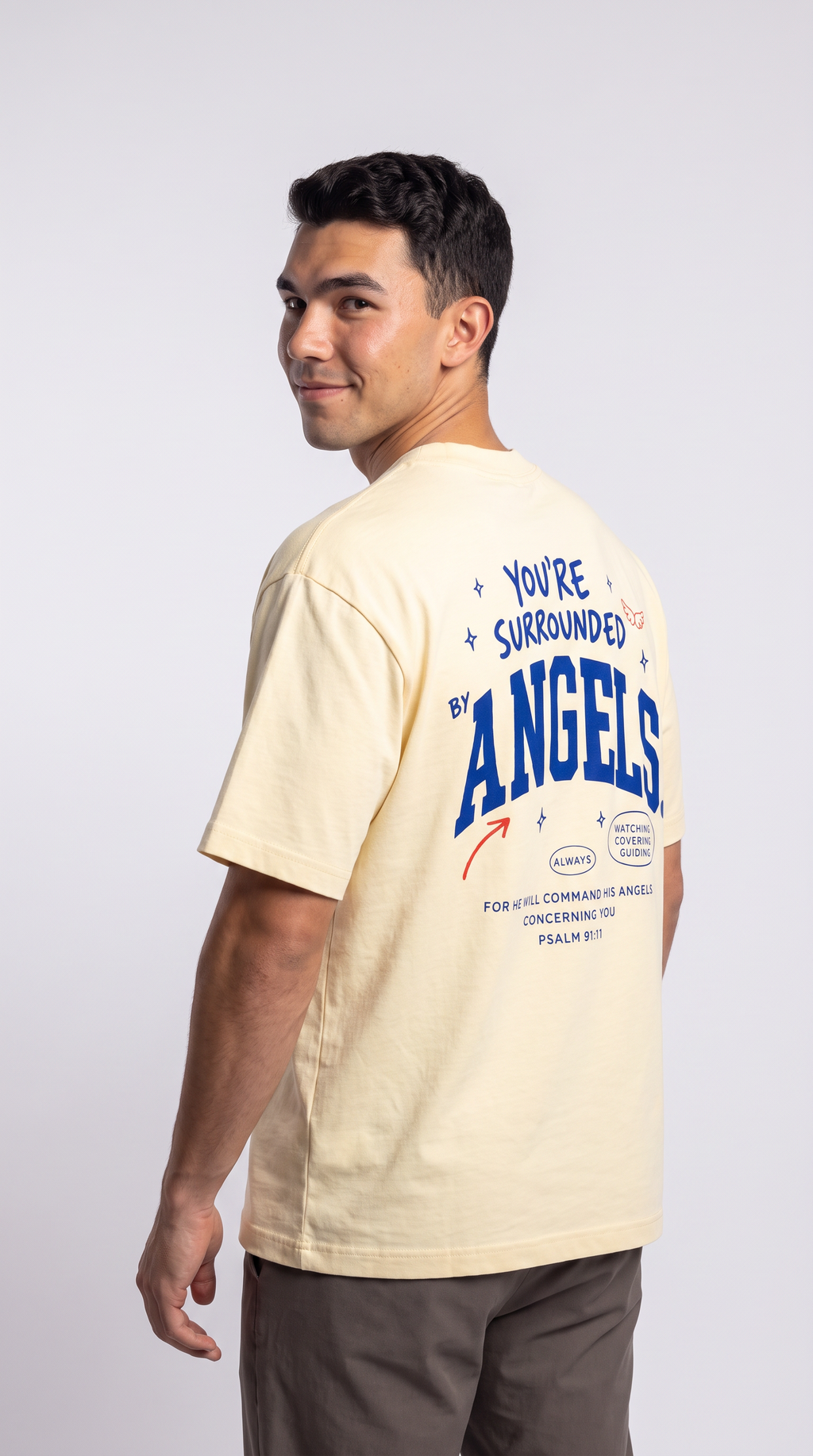 Surrounded by Angels | Unisex Oversized Tee