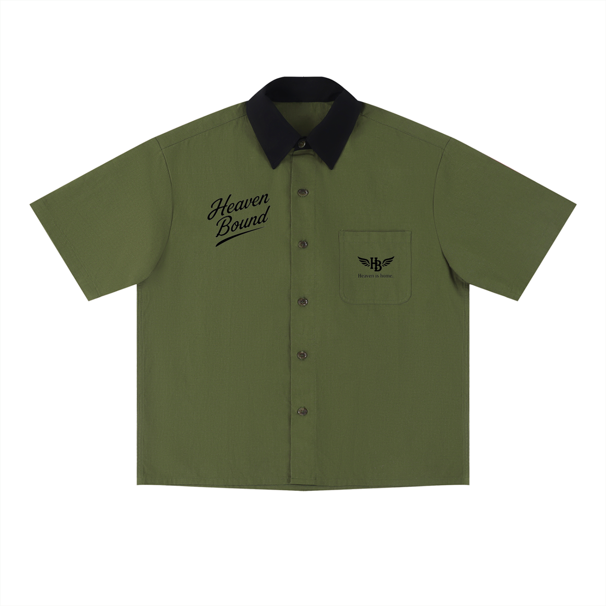 Heaven Bound Signature Contrast-Collar Shirt