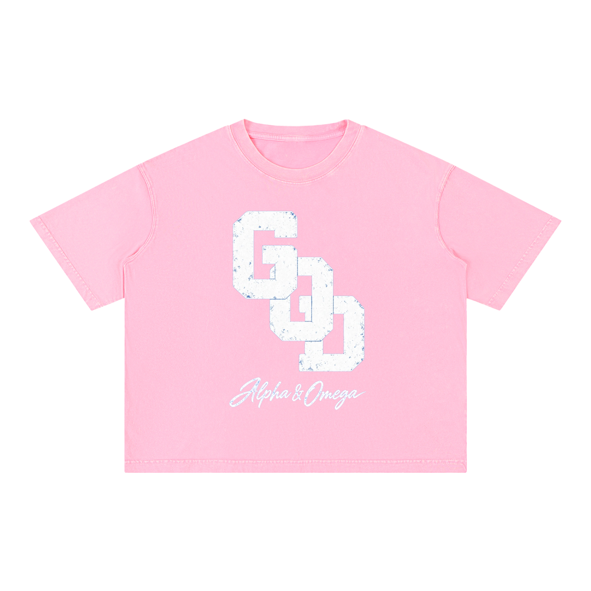 GOD | Alpha & Omega Mineral Wash Boxy Tee