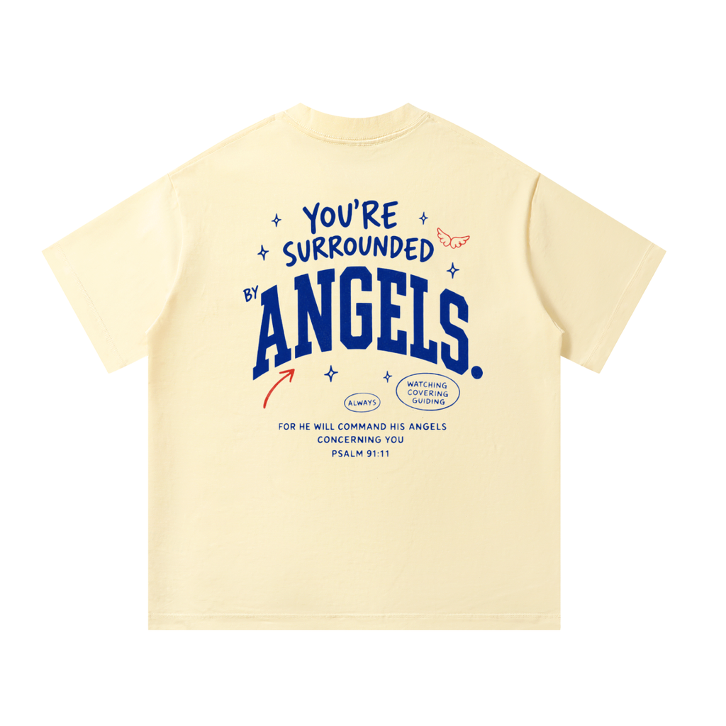 Surrounded by Angels | Unisex Oversized Tee