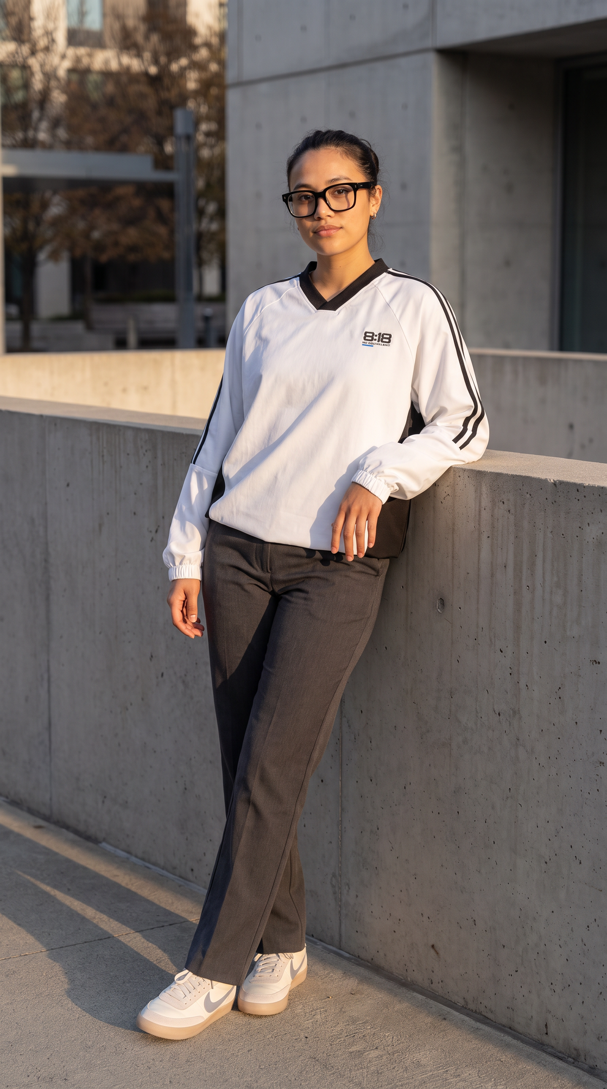 8:18 / NO EQUIVALENT | Contrast V-Neck Jersey