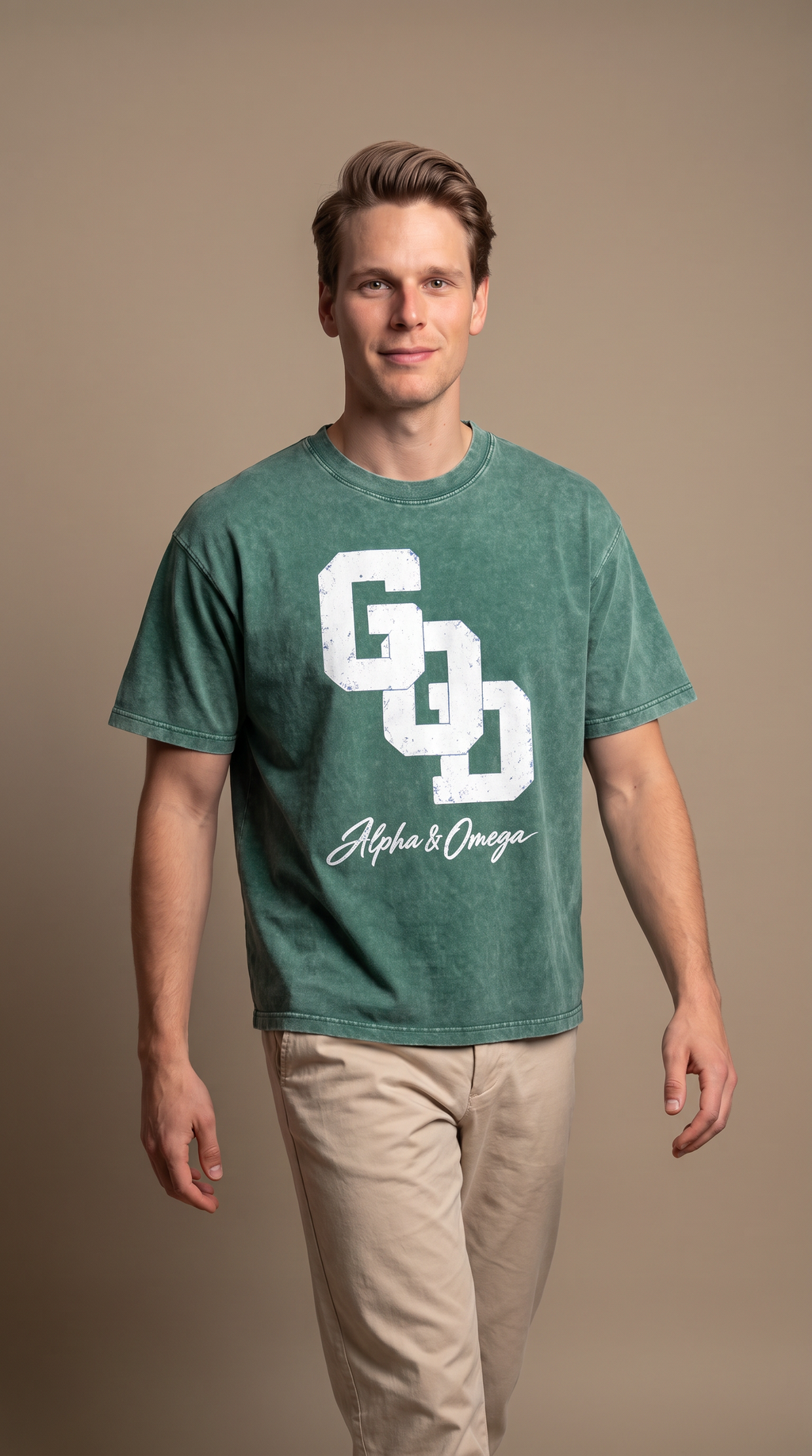 GOD | Alpha & Omega Mineral Wash Boxy Tee