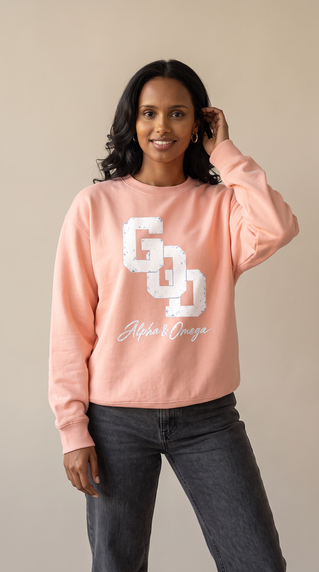 GOD | Alpha & Omega Oversized Crewneck Sweatshirt