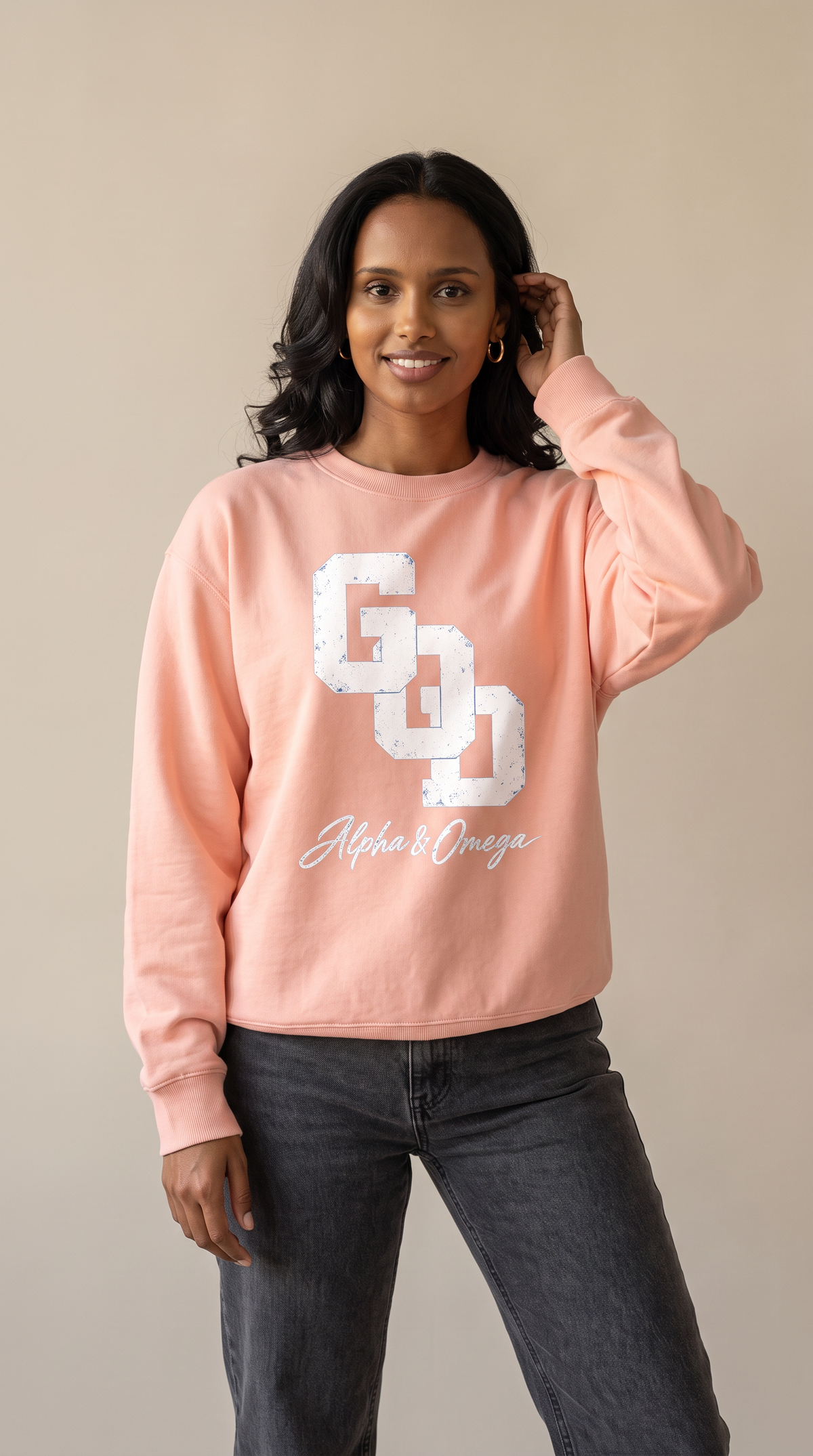 GOD | Alpha & Omega Oversized Crewneck Sweatshirt