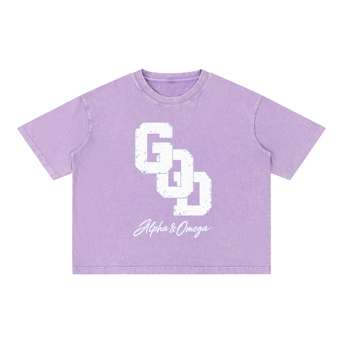 GOD | Alpha & Omega Mineral Wash Boxy Tee