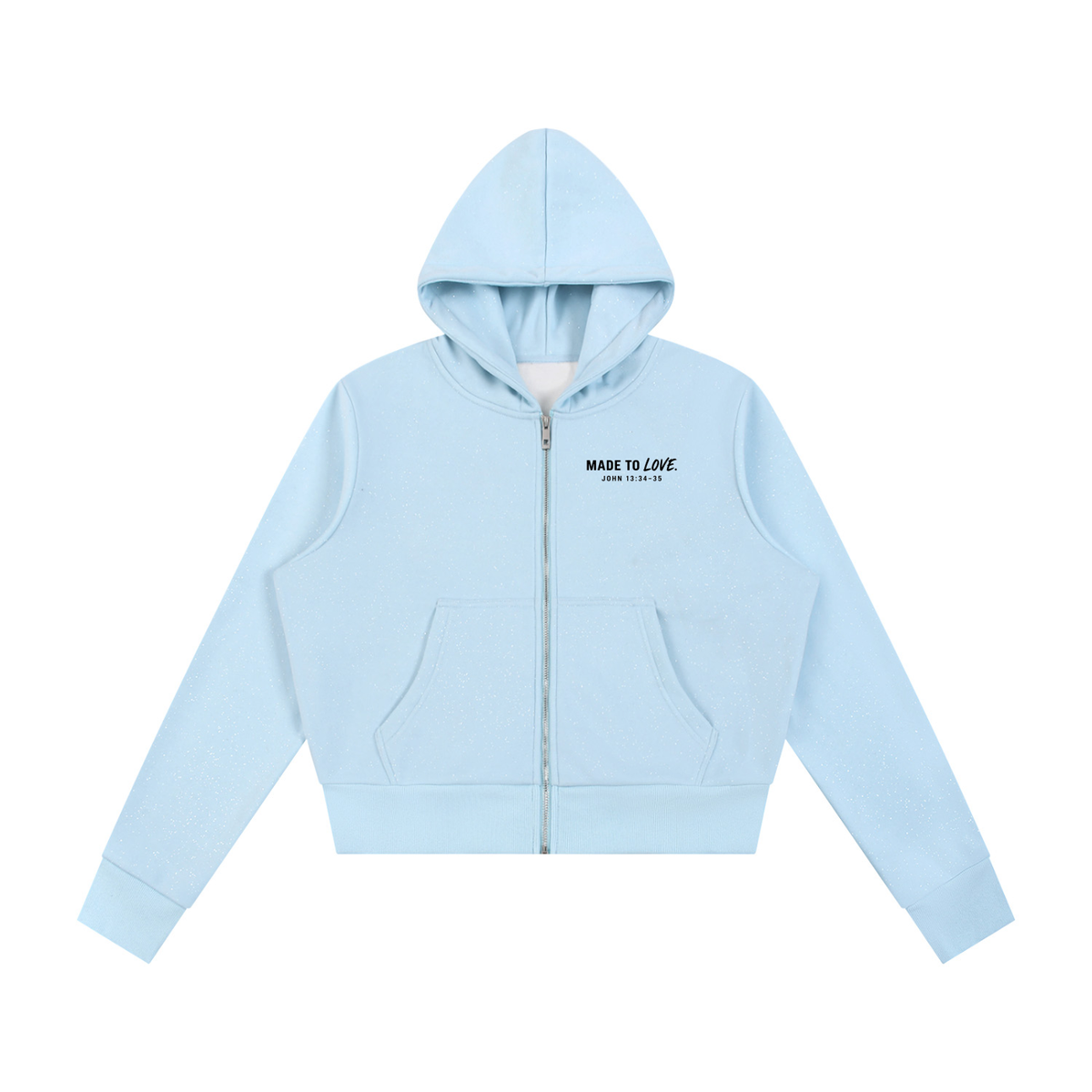 MADE TO LOVE — Women's Speckled Zip Hoodie