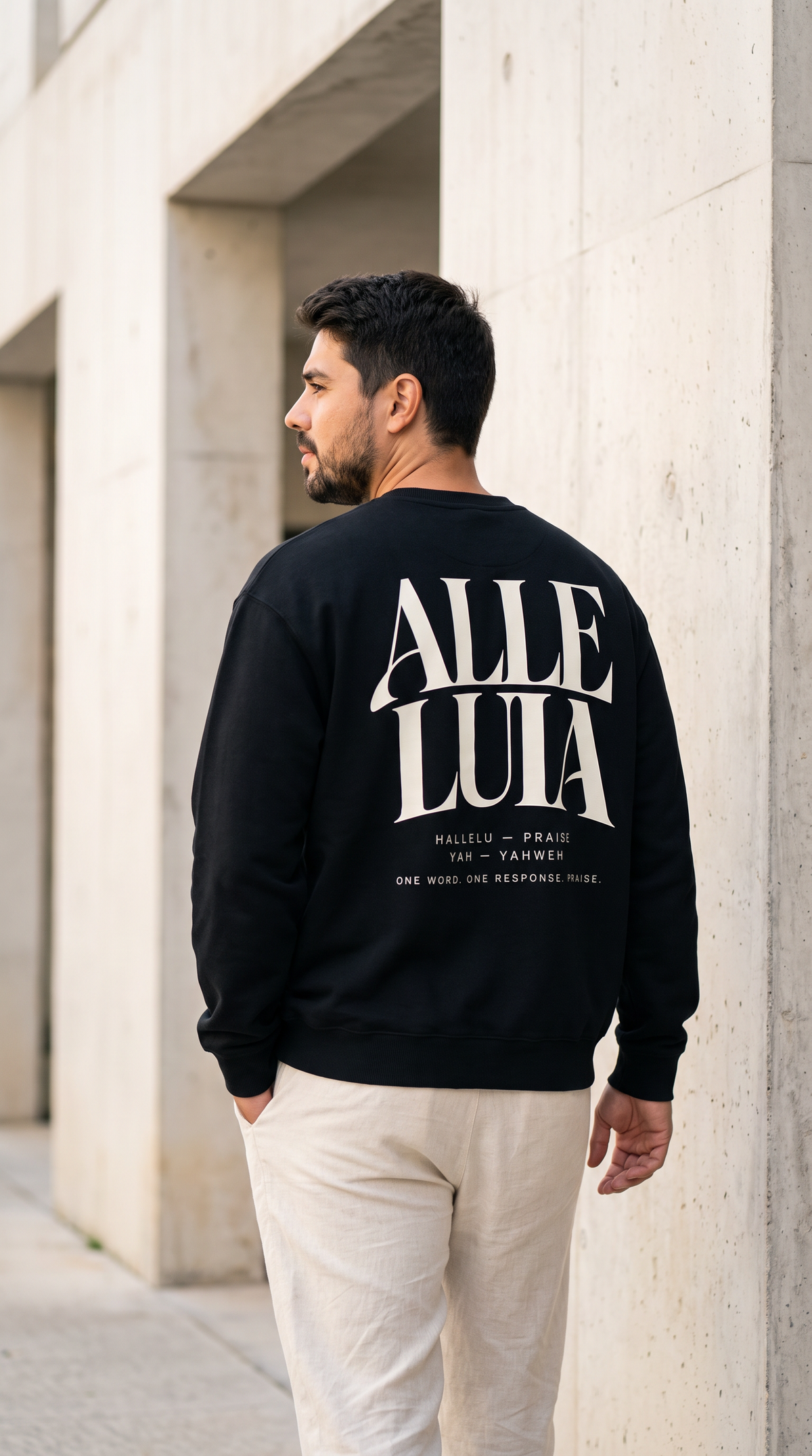 ALLELUIA — Oversized Taped Crewneck