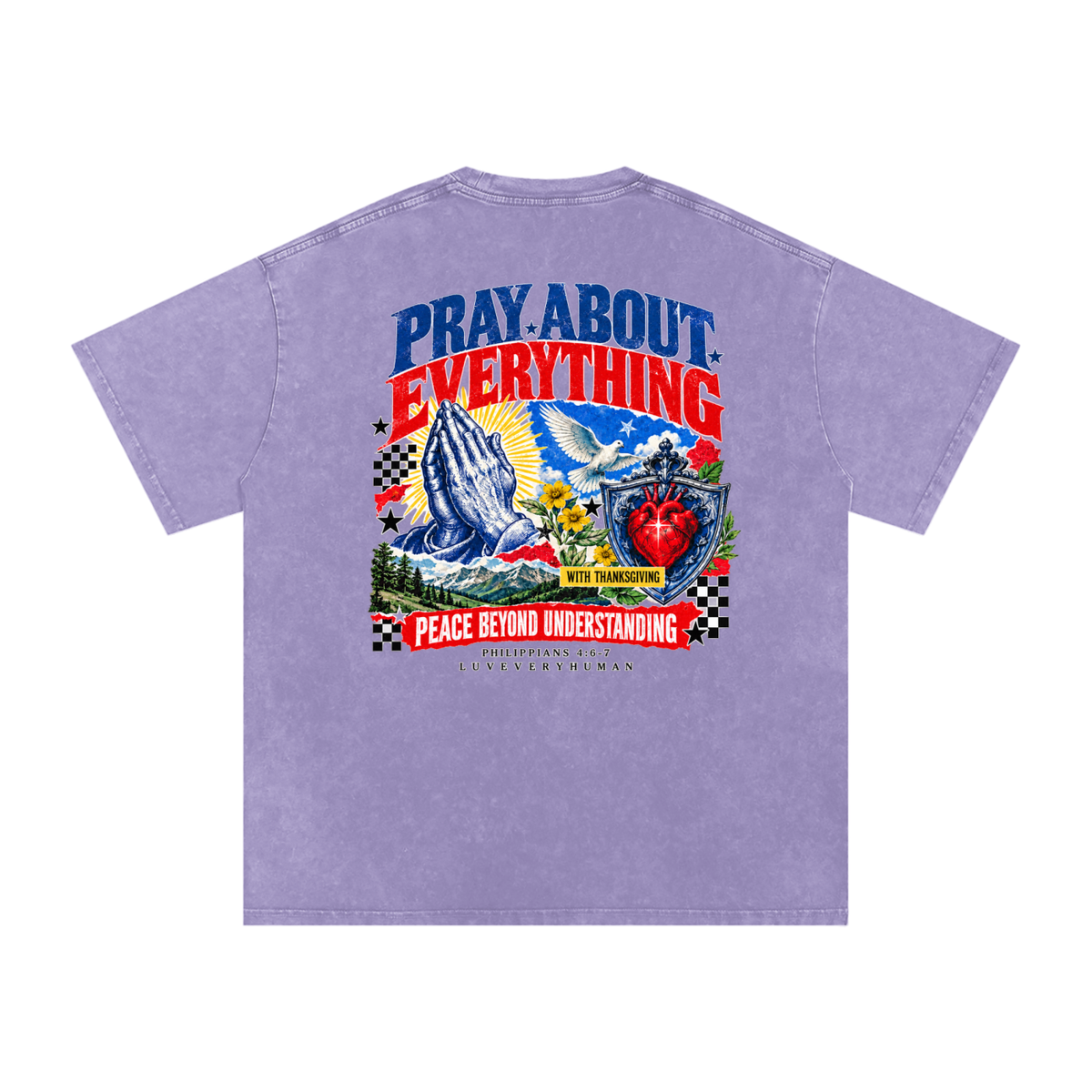 Pray About Everything Oversized Tee