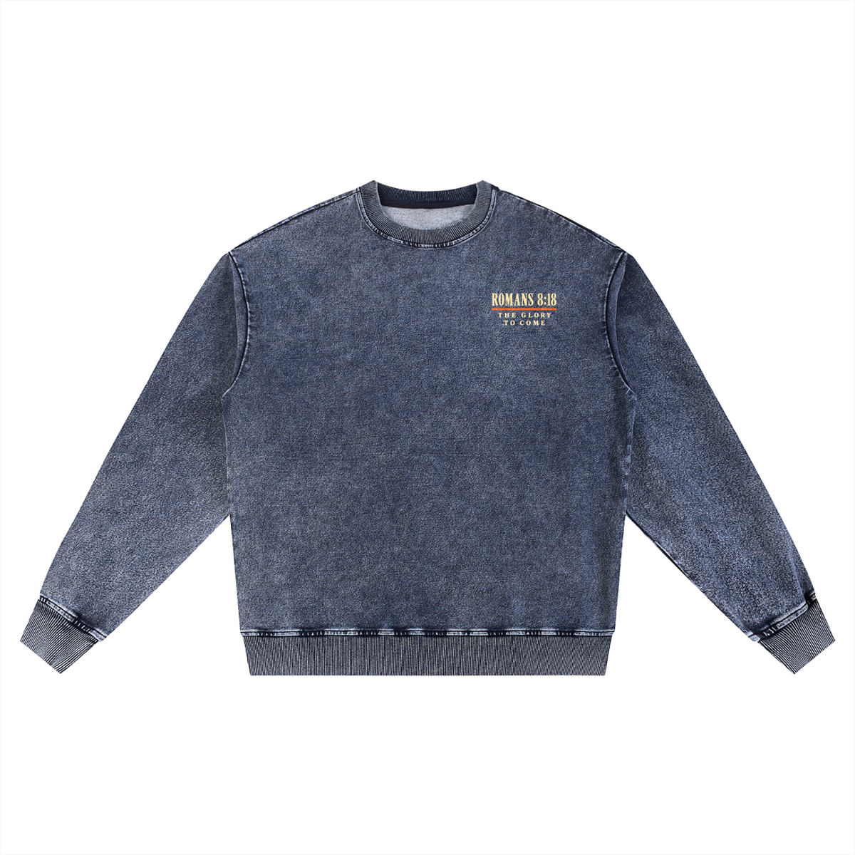 The Glory to Come | Oversized Snow-Wash Crewneck