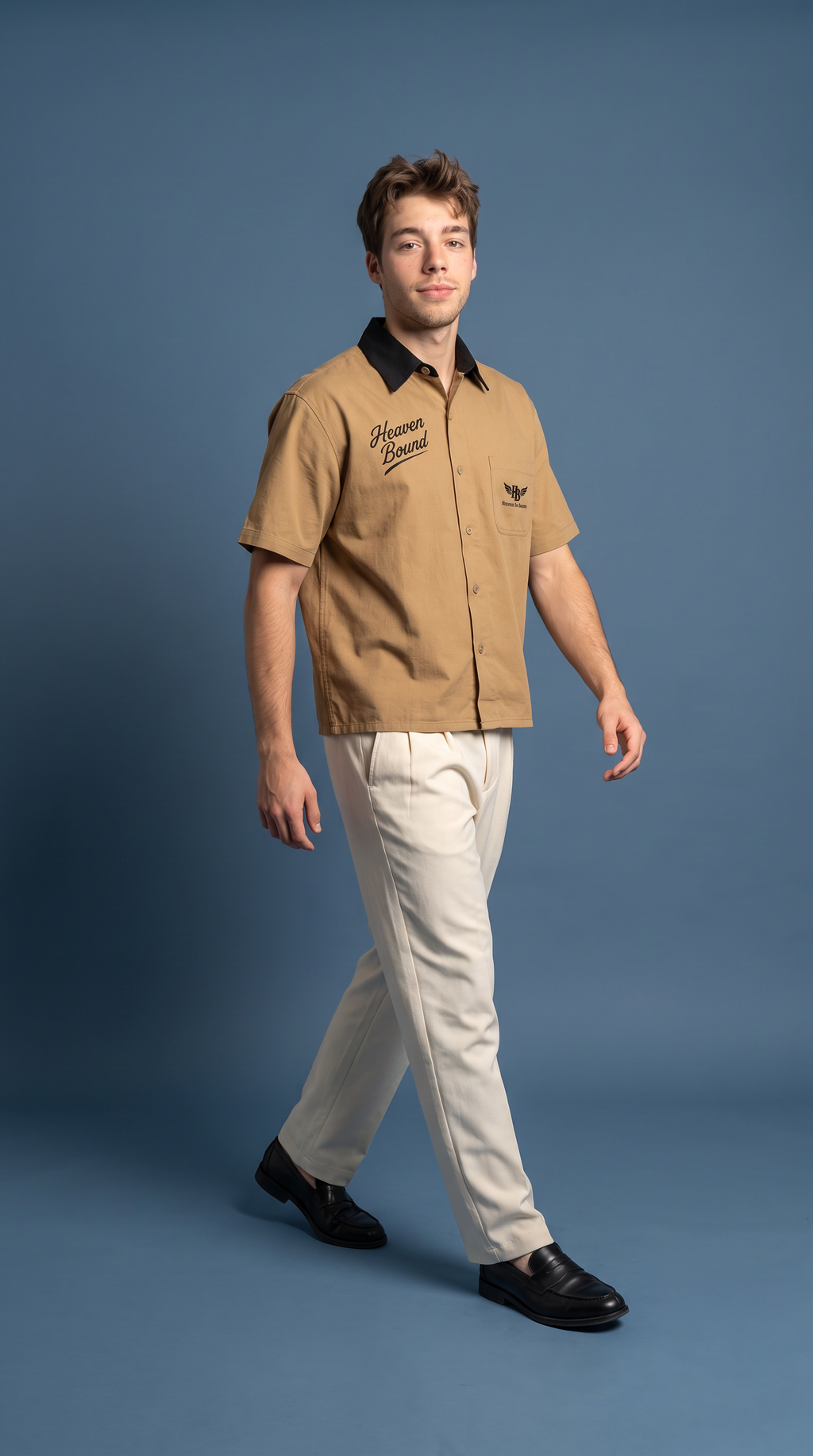 Heaven Bound Signature Contrast-Collar Shirt