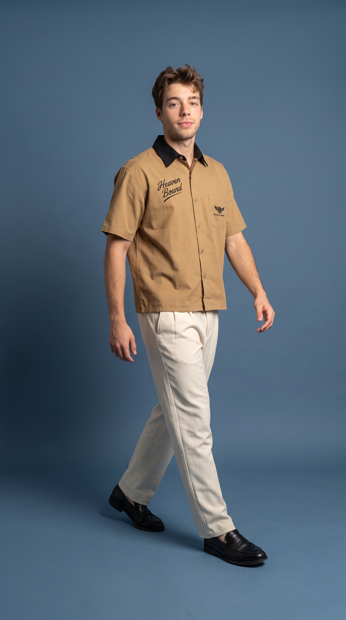 Heaven Bound Signature Contrast-Collar Shirt