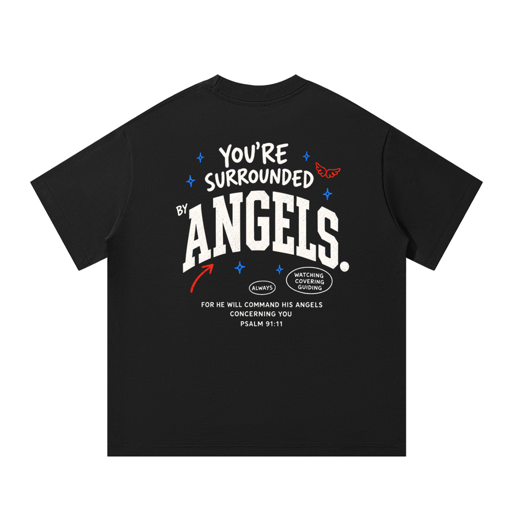 Surrounded by Angels | Unisex Oversized Tee