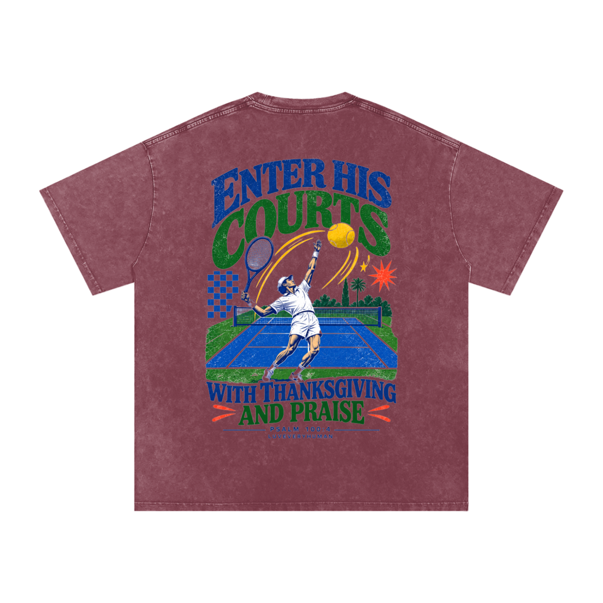 Enter His Courts Oversized Tee