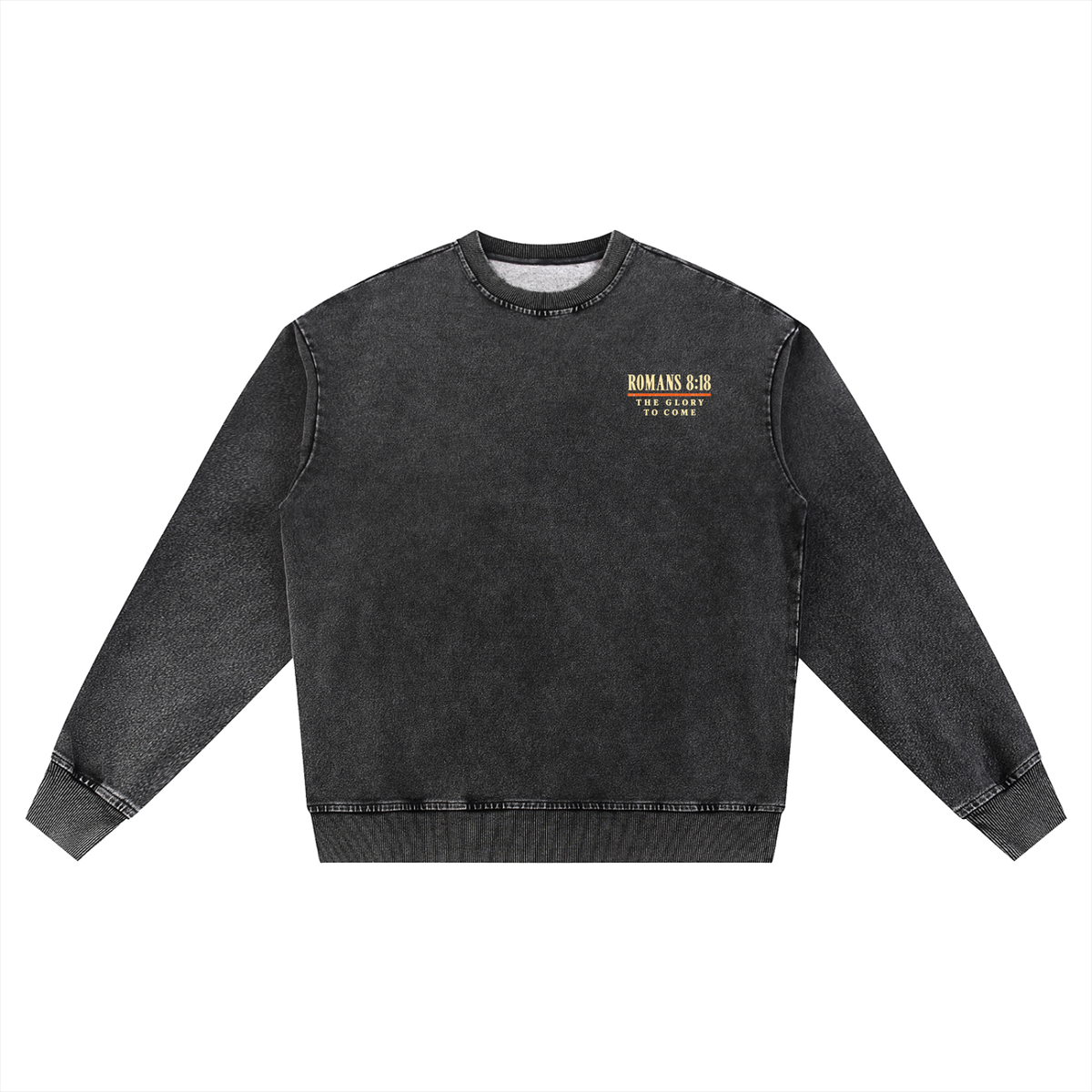 The Glory to Come | Oversized Snow-Wash Crewneck