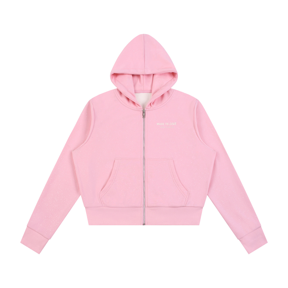 MADE TO LOVE — Women's Speckled Zip Hoodie