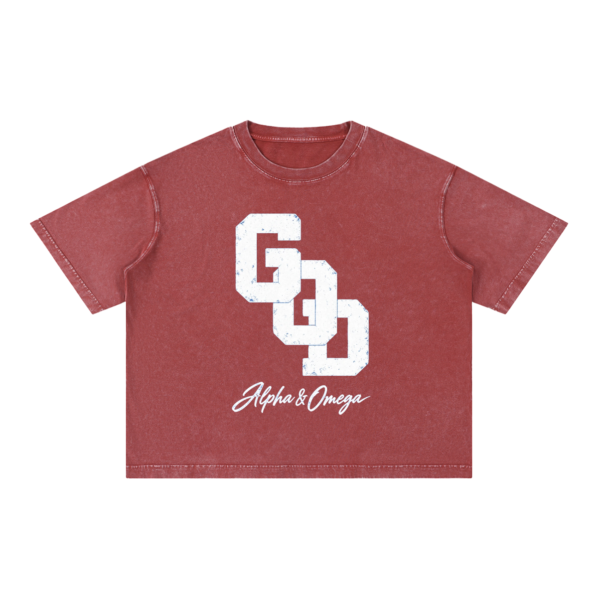 GOD | Alpha & Omega Mineral Wash Boxy Tee